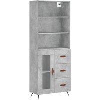 Berkfield Home Highboard Concrete Grey 69.5x34x180 cm Engineered Wood