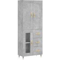 Berkfield Home Highboard Concrete Grey 69.5x34x180 cm Engineered Wood