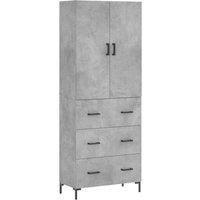 Berkfield Home Highboard Concrete Grey 69.5x34x180 cm Engineered Wood