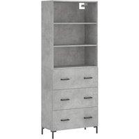 Berkfield Home Highboard Concrete Grey 69.5x34x180 cm Engineered Wood