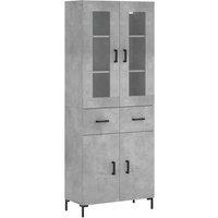 Berkfield Home Highboard Concrete Grey 69.5x34x180 cm Engineered Wood