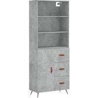 Berkfield Home Highboard Concrete Grey 69.5x34x180 cm Engineered Wood