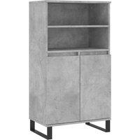 Berkfield Home Highboard Concrete Grey 60x36x110 cm Engineered Wood | Size: 60 x 36 x 110 cm