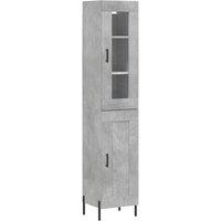 Berkfield Home Highboard Concrete Grey 34.5x34x180 cm Engineered Wood