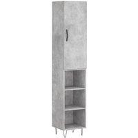 Berkfield Home Highboard Concrete Grey 34.5x34x180 cm Engineered Wood