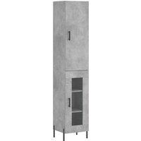 Berkfield Home Highboard Concrete Grey 34.5x34x180 cm Engineered Wood