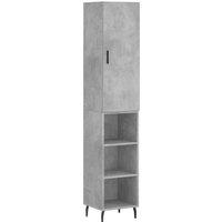 Berkfield Home Highboard Concrete Grey 34.5x34x180 cm Engineered Wood