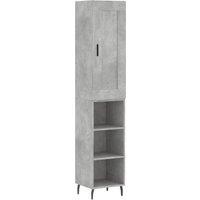 Berkfield Home Highboard Concrete Grey 34.5x34x180 cm Engineered Wood