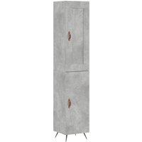 Berkfield Home Highboard Concrete Grey 34.5x34x180 cm Engineered Wood