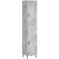 Berkfield Home Highboard Concrete Grey 34.5x34x180 cm Engineered Wood