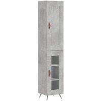 Berkfield Home Highboard Concrete Grey 34.5x34x180 cm Engineered Wood