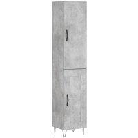 Berkfield Home Highboard Concrete Grey 34.5x34x180 cm Engineered Wood