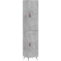Berkfield Home Highboard Concrete Grey 34.5x34x180 cm Engineered Wood