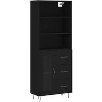 Berkfield Home Highboard Black 69.5x34x180 cm Engineered Wood