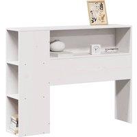 Berkfield Home Headboard with Storage White 90 cm Solid Wood Pine
