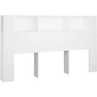 Berkfield Home Headboard Cabinet White 180x18.5x104.5 cm