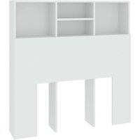Berkfield Home Headboard Cabinet White 100x19x103.5 cm