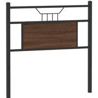 Berkfield Home Headboard Brown Oak 80 cm Engineered Wood & Steel