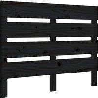 Berkfield Home Headboard Black 100x3x80 cm Solid Wood Pine | Size: 100 x 3 x 80 cm