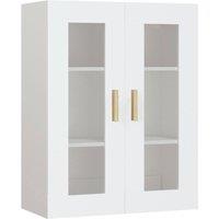 Berkfield Home Hanging Wall Cabinet White 69.5x34x90 cm