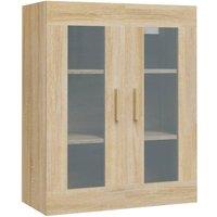 Berkfield Home Hanging Wall Cabinet Sonoma Oak 69.5x34x90 cm in Brown