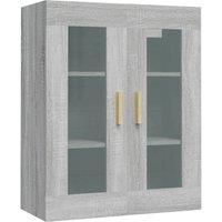 Berkfield Home Hanging Wall Cabinet Grey Sonoma 69.5x34x90 cm