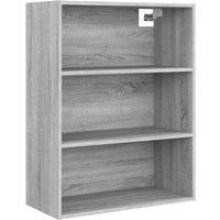 Berkfield Home Hanging Wall Cabinet Grey Sonoma 69.5x32.5x90 cm