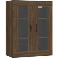 Berkfield Home Hanging Wall Cabinet Brown Oak 69.5x34x90 cm