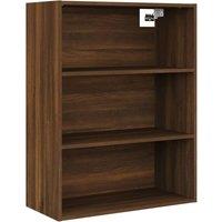 Berkfield Home Hanging Wall Cabinet Brown Oak 69.5x32.5x90 cm