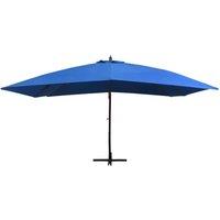 Berkfield Home Hanging Parasol with Wooden Pole 400x300 cm Blue