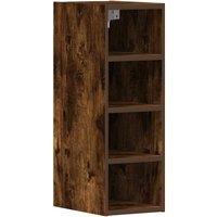 Berkfield Home Hanging Cabinet Smoked Oak 20x29.5x60 cm Engineered Wood in Brown