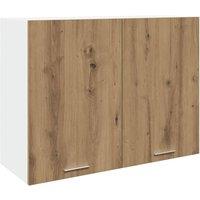 Berkfield Home Hanging Cabinet Lyon Artisan Oak 80x31x60 cm Engineered Wood in Brown | Size: 80 x 31 x 60 cm