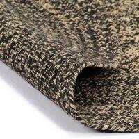Berkfield Home Handmade Rug Jute Black & Brown 240 cm | Size: 100 cm diameter