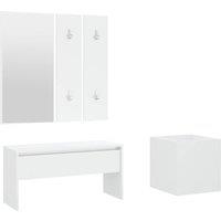 Berkfield Home Hallway Furniture Set White Engineered Wood