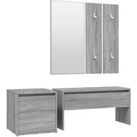 Berkfield Home Hallway Furniture Set Grey Sonoma Engineered Wood