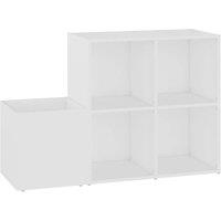 Berkfield Home Hall Shoe Cabinet White 105x35.5x70 cm Engineered Wood