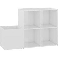 Berkfield Home Hall Shoe Cabinet High Gloss White 105x35.5x70 cm Engineered Wood