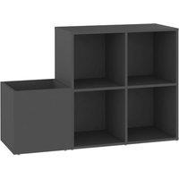 Berkfield Home Hall Shoe Cabinet Grey 105x35.5x70 cm Engineered Wood