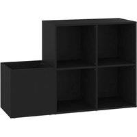 Berkfield Home Hall Shoe Cabinet Black 105x35.5x70 cm Engineered Wood