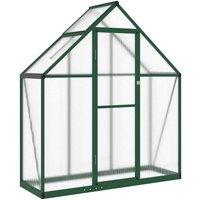 Berkfield Home Greenhouse with Base Frame Green 169x58x195 cm Aluminium | Size: 169 x 58 x 195 cm