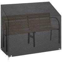 Berkfield Home Graden Bench Cover 8 Eyelets 160x70x70/88 cm Polyethylene in Black