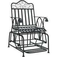 Berkfield Home Glider Bench 61 cm Black Steel
