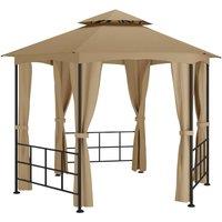 Berkfield Home Gazebo with Sidewalls 3.1x2.7 m Taupe in Beige