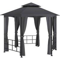 Berkfield Home Gazebo with Sidewalls 3.1x2.7 m Anthracite in Black