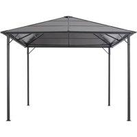 Berkfield Home Gazebo with Roof Aluminium 3x3 m Black