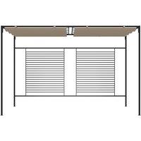 Berkfield Home Gazebo with Retractable Roof 3x4x2.3 m Taupe 180 g/m in Beige