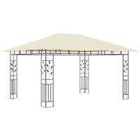 Berkfield Home Gazebo with Mosquito Net 4x3x2.73 m Cream 180 g/m in Beige