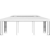 Berkfield Home Gazebo with Double Roof 3x6 m White