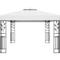 Berkfield Home Gazebo with Double Roof 3x4 m White