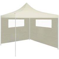 Berkfield Home Gazebo Sidewall with Windows 6x2 m Cream in Beige